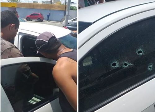 O assaltante foi baleado e morto dentro do carro que ele havia roubado próximo a um shopping center na Água Fria