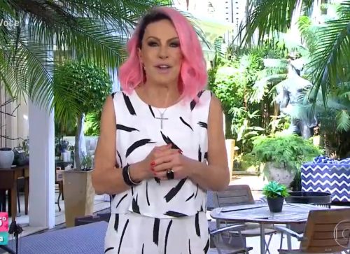 Ana Maria Braga surge com cabelo rosa no ‘Mais Você’