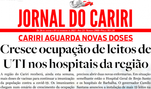Leia na íntegra a edição desta semana do Jornal do Cariri
