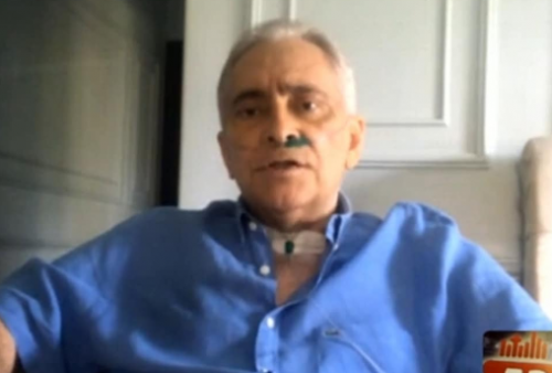 Luiz Pontes em entrevista após vencer a covid