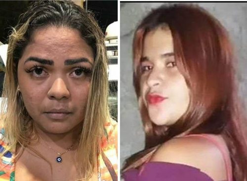 Paloma (à esquerda) foi presa horas após assassinar, a tiros, a garota Eveline em um condomínio