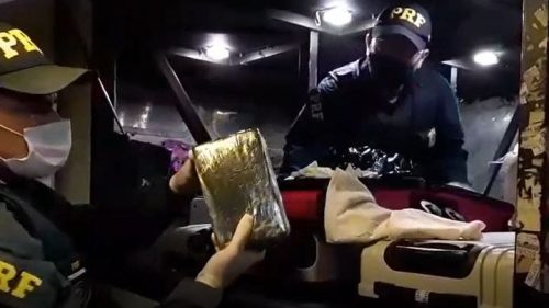 A droga estava escondida em várias malas no ônibus que fazia a linha Belém-Fortaleza