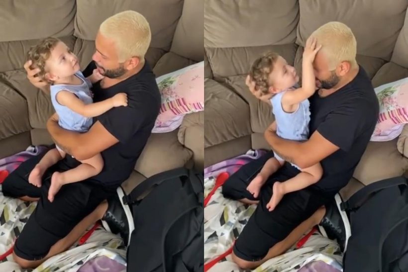 Eliminado do BBB, Projota chora ao rever a filha Marieva