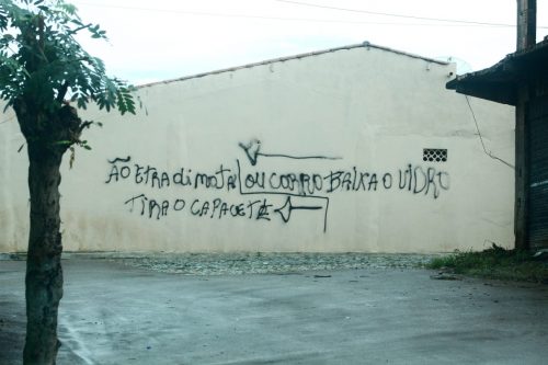 Recado deixado por facção em Jaibaras