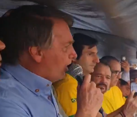 Presidente Bolsonaro discursa na Avenida Paulista, em São Paulo. (Foto: reprodução)