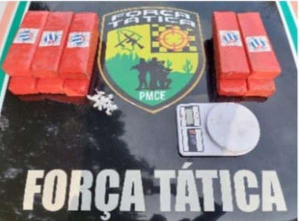 Sete quilos e meio de drogas são apreendidas pela Força Tática