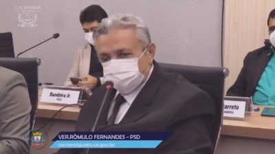 Vereador de Iguatu, Rômulo Fernandes, se retrata após chamar professores de "gulosos" por conta do aumento salarial. (Foto: reprodução/vídeo)