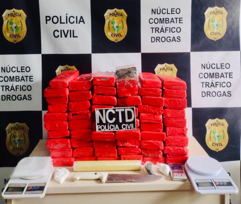 PC-CE apreende 65 quilos de drogas em uma casa em construção na zona rural de Juazeiro do Norte