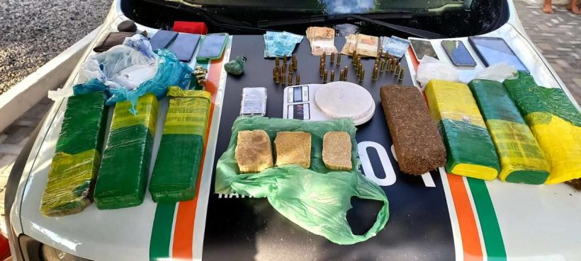 PM apreende mais de oito quilos de drogas em duplex na cidade de Pentecoste