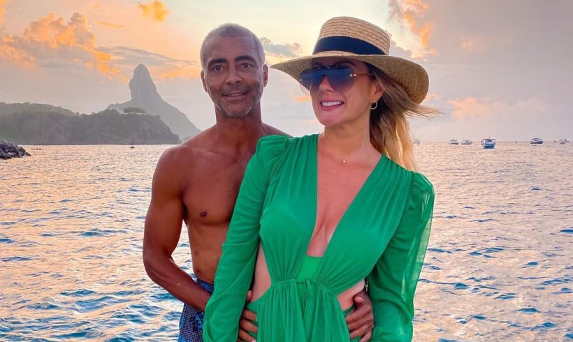 Romário e Marcelle Ceolin celebram um mês de namoro