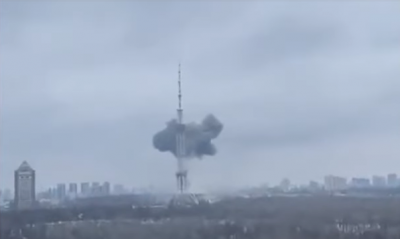 Devido ao ataque, canais de TV parara de realizar transmissões. (Foto: reprodução/vídeo)