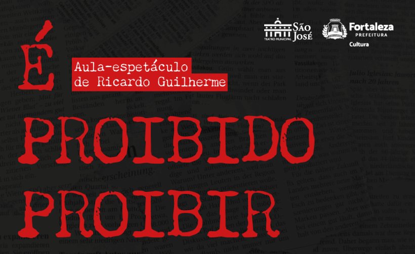 Ricardo Guilherme apresenta “É proibido proibir” no Teatro São José nesta quarta-feira (6)