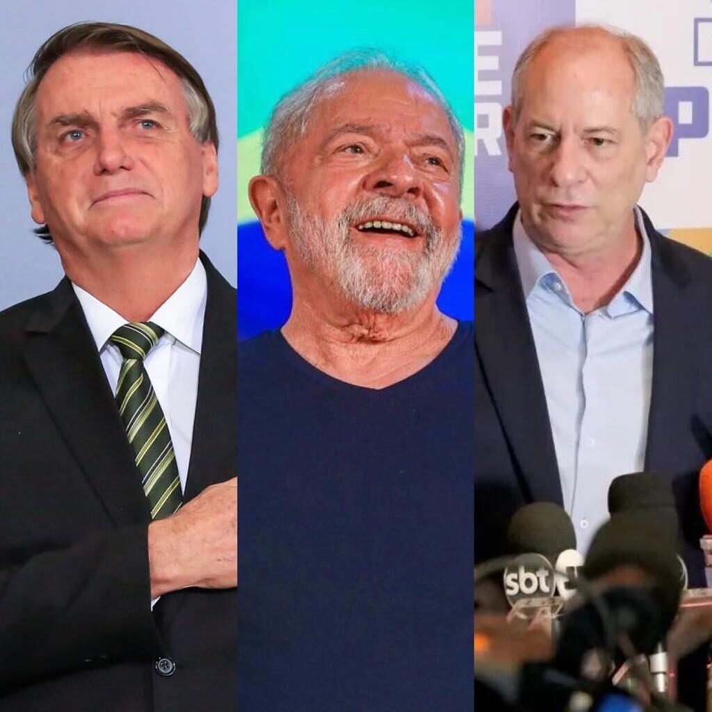 Bolsonaro, Lula e Ciro são os principais concorrentes ao Planalto. (Foto: montagem)
