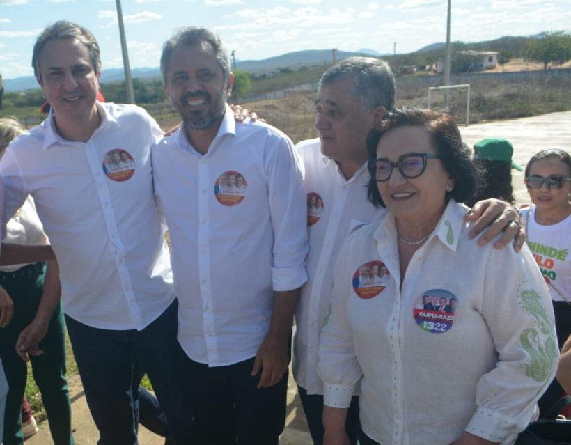 Prefeita de Canindé recebe Elmano de Freitas e Camilo Santana em ato público no município