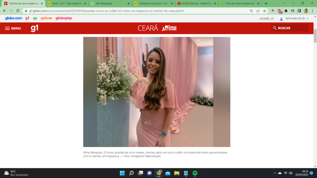 Vítima tinha 23 anos e era enfermeira