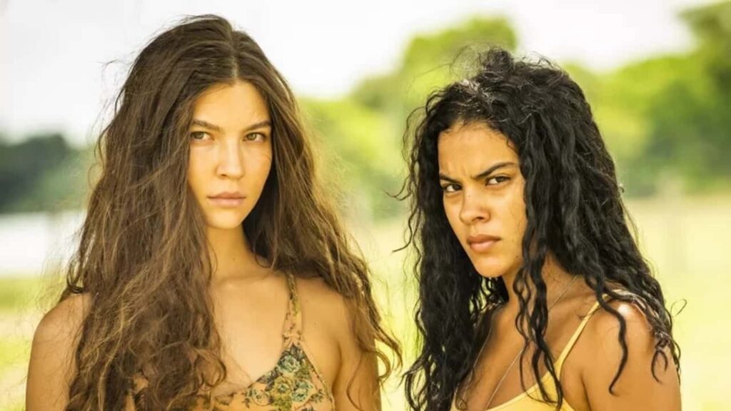 Juma e Muda, personagens da novela "Pantanal". Foto: Reprodução / Globo