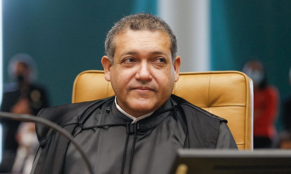 Ministro Nunes Marques durante sessão solene de posse no STF. Foto: Fellipe Sampaio/SCO/STF