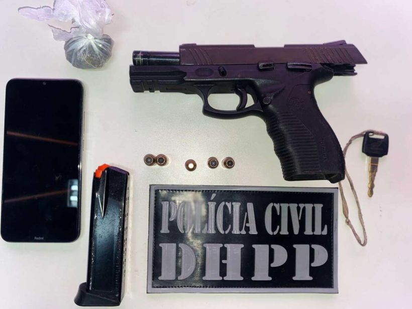 Homem suspeito de homicídios é preso com arma de fogo em Fortaleza
