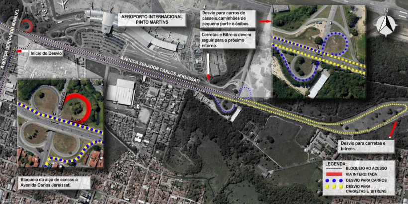 Alça do Aeroporto é interditada de forma definitiva e altera trânsito