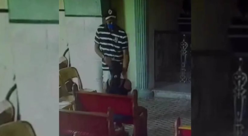 Homem é flagrado assaltando mulher dentro de uma igreja em Missão Velha