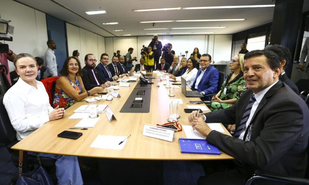 Reunião do Conselho Político de Transição na sede da Gabinete de Transição de Governo, no CCBB, em Brasília. (Foto: © Marcelo Camargo/Agência Brasil)