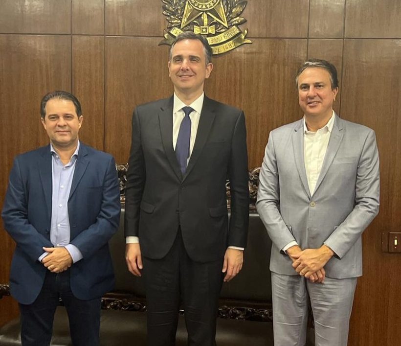 Evandro Leitão, Rodrigo Pacheco e Camilo Santana se reuniram nesta terça, em Brasília. (Foto: reprodução/Instagram)