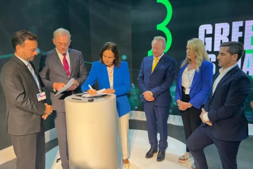 Izolda assina documento para investimento de 6 bilhões de dólares em usina de hidrogênio verde
