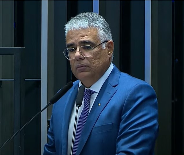 Eduardo Girão desiste da candidatura para a presidência do Senado na última hora. (Foto: reprodução/vídeo)
