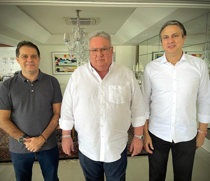 Presidente do Republicanos, Chiquinho Feitosa, se reúne com Camilo e Evandro Leitão
