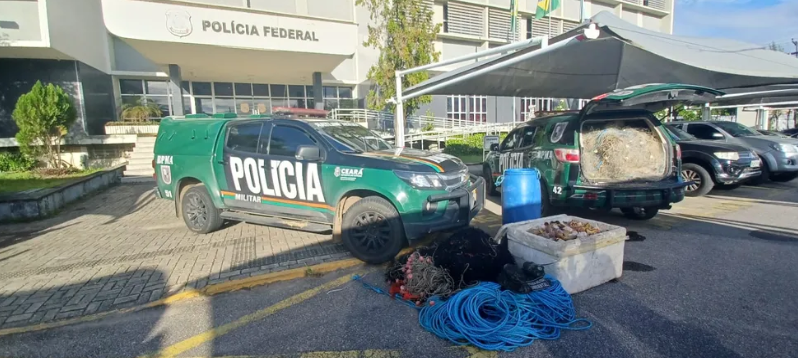 PM apreende 4 homens suspeitos de pesca ilegal no Rio Ceará
