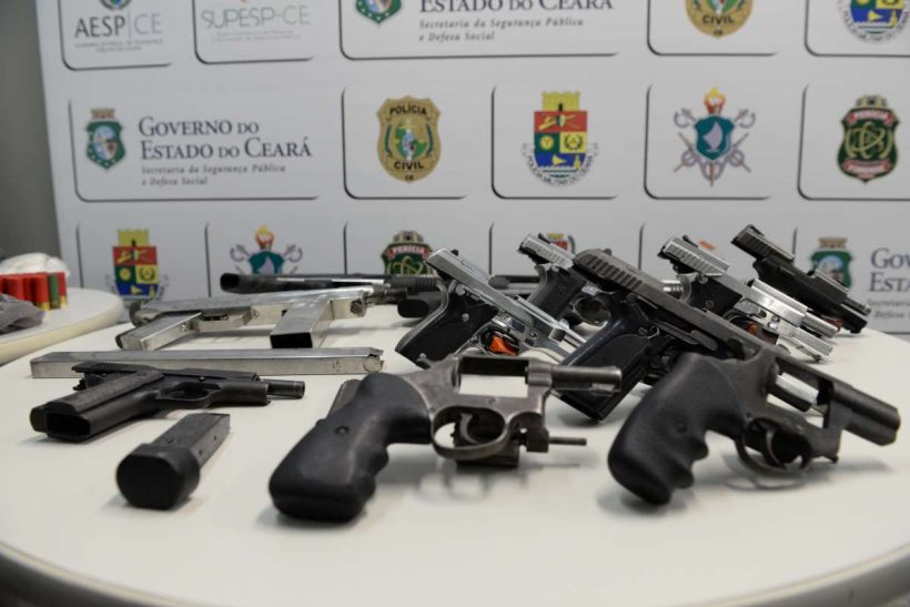 SSPDS aponta aumento na apreensão de armas no Ceará no primeiro semestre de 2025