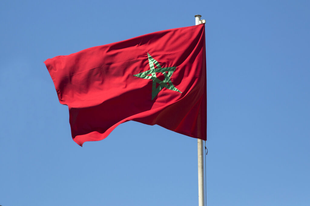 Moroccan flag from Rabat, Morocco. (Foto: banco de imagens)