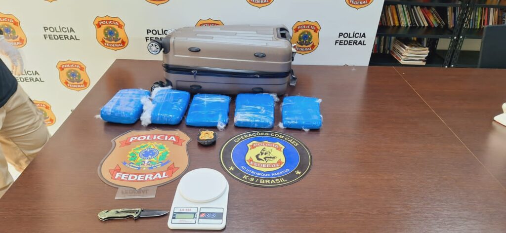 PF prende homem que transportava 5 kg de maconha no aeroporto de Fortaleza