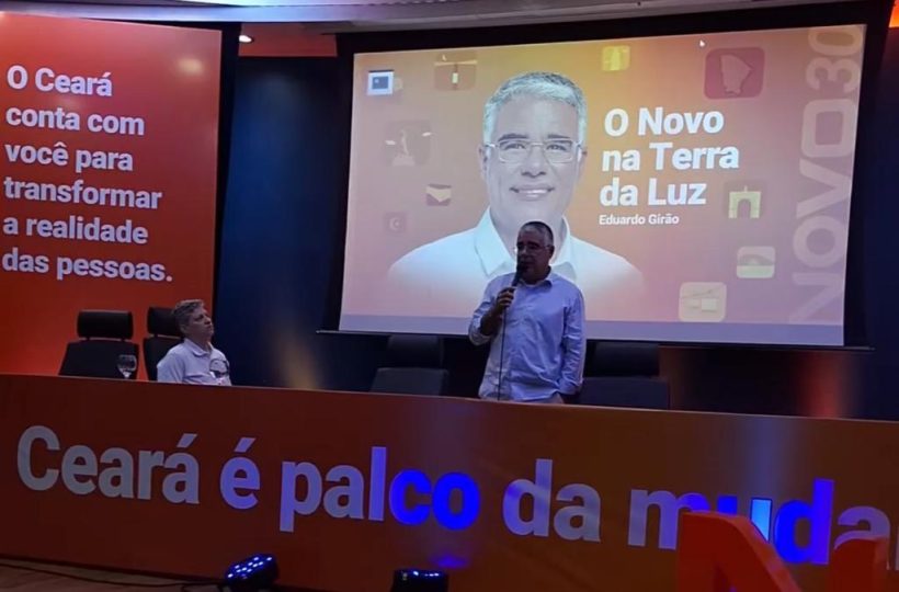 Partido Novo lança candidatura de Eduardo Girão à Prefeitura de Fortaleza