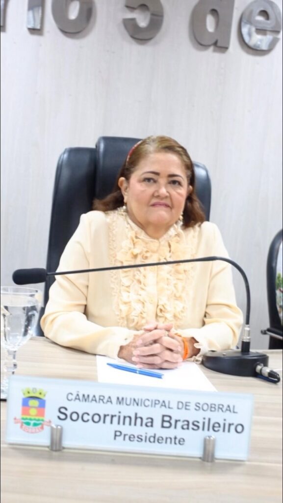 Vereadora Socorrinha Brasileiro, presidente da Câmara de Sobral. (Foto: reprodução/Instagram)