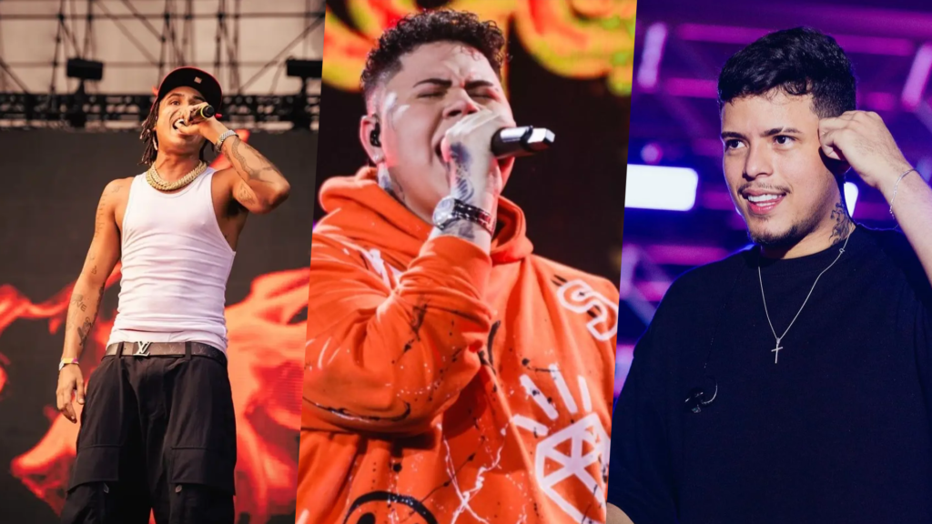 Matuê, Rogerinho e Felipe Amorim. Foto: Reprodução