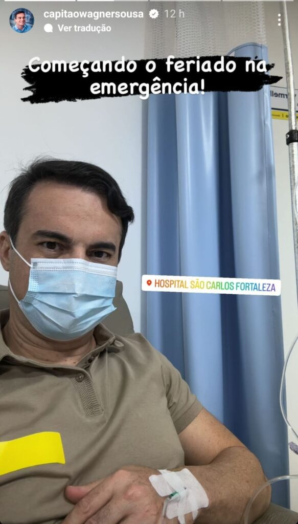 Capitão Wagner está internado em Fortaleza para tratamento de hérnias