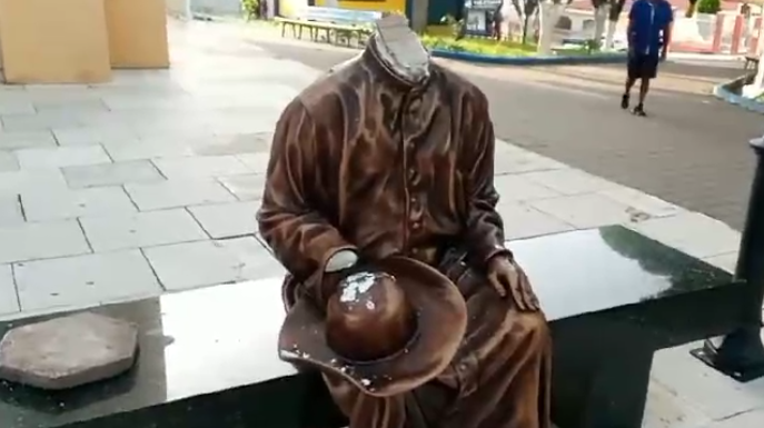 Estátua de Padre Cícero é danificada pela 2ª vez em menos de um mês em Caririaçu