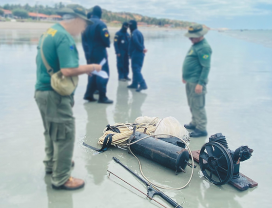 Marinha apreende compressor de mergulho usado na pesca ilegal de lagosta em Icapuí