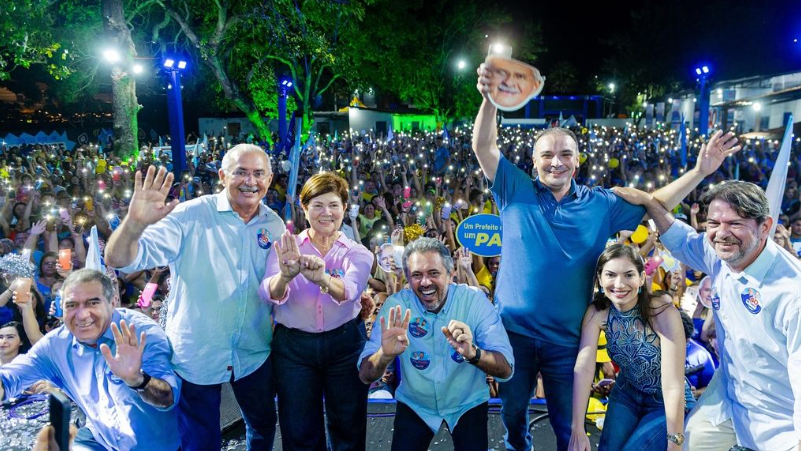 Inauguração do comitê de Nezinho Farias reúne Elmano e Cid pela primeira vez, em campanha