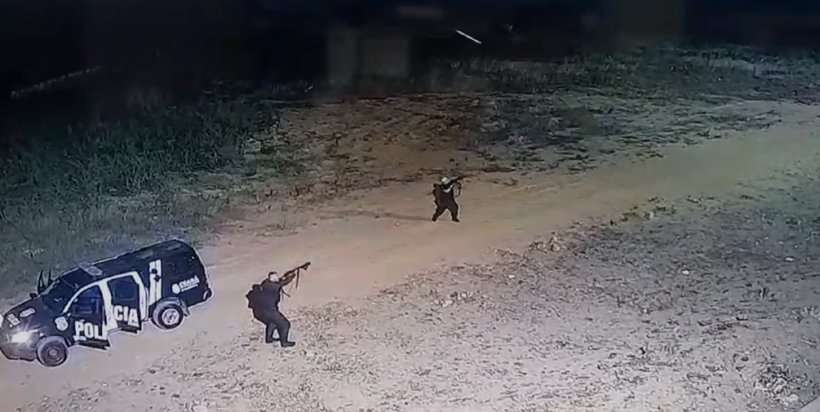 Drone que transportava dispositivos de comunicação para presídio é abatido pela polícia penal