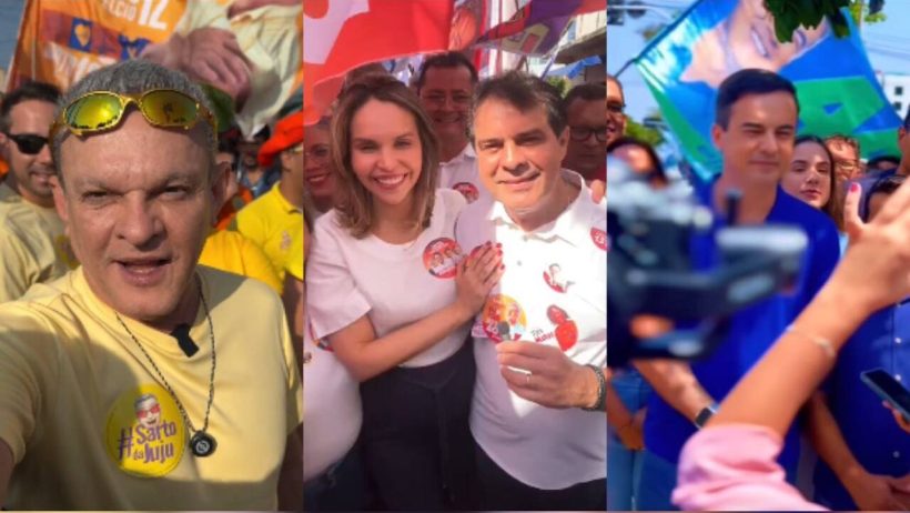 Campanha em Fortaleza tem início com atos de Sarto, Evandro e Wagner