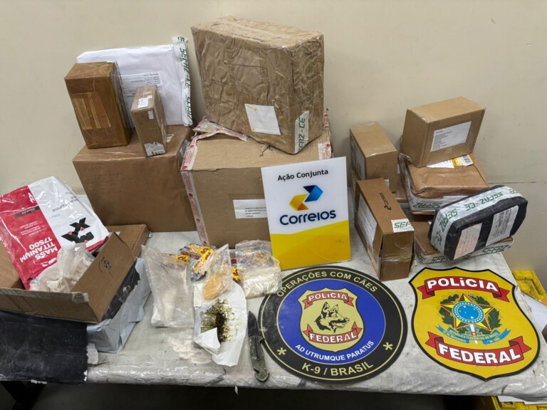 Polícia Federal apreende encomendas postais contendo drogas em Fortaleza