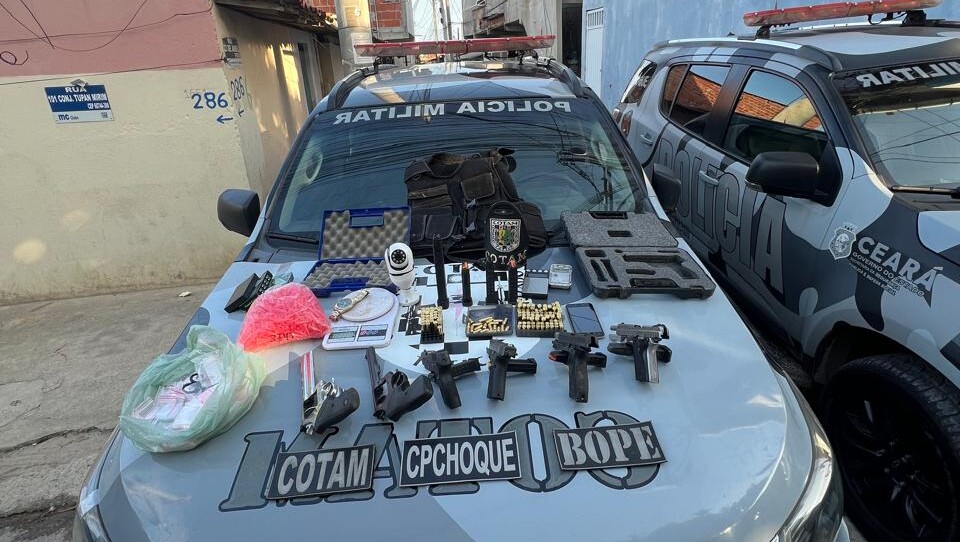 Ataque na Rosalina resulta em quatro presos e nove armas apreendidas