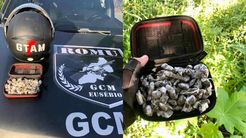 Guarda Municipal de Eusébio apreende maconha em terreno baldio do bairro Mangabeira