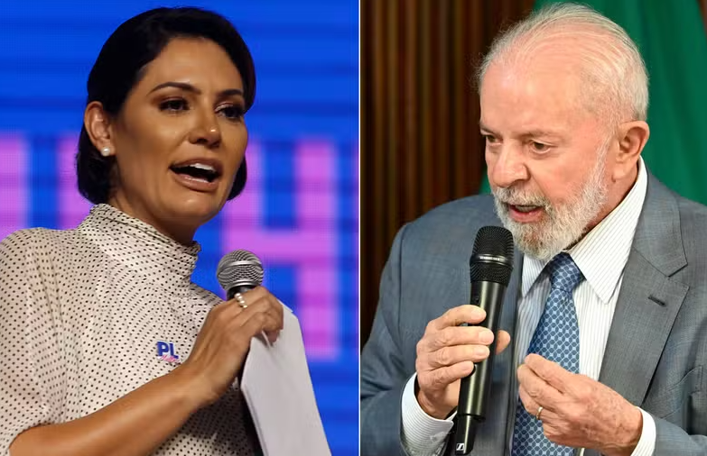 Michelle Bolsonaro está na frente de Lula na corrida eleitoral