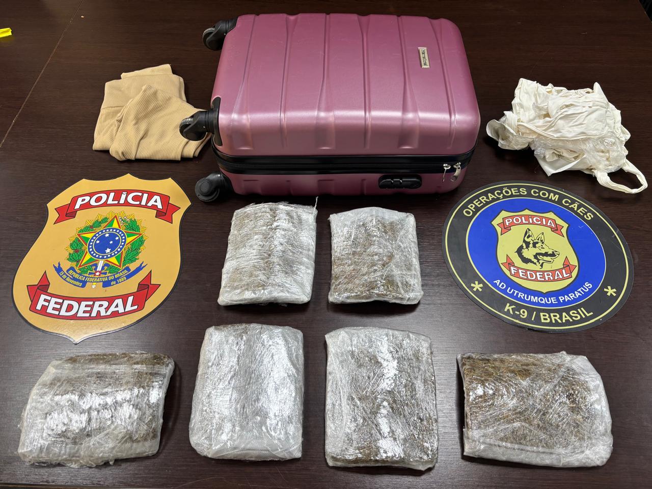 Jovem é presa pela Polícia Federal com drogas no corpo ao desembarcar no Aeroporto de Fortaleza