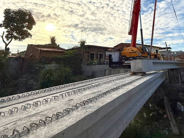 Obra da ponte do Conjunto Metropolitano avança e atinge 85% de execução