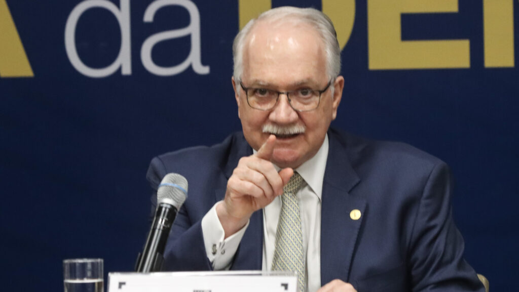 Brasília, (DF) – 15/09/2023 – Seminarío Combate a Desinformação e Defesa da Democracia. Ministro do STF, Edson Fachin. (Foto Valter Campanato/Agência Brasil)