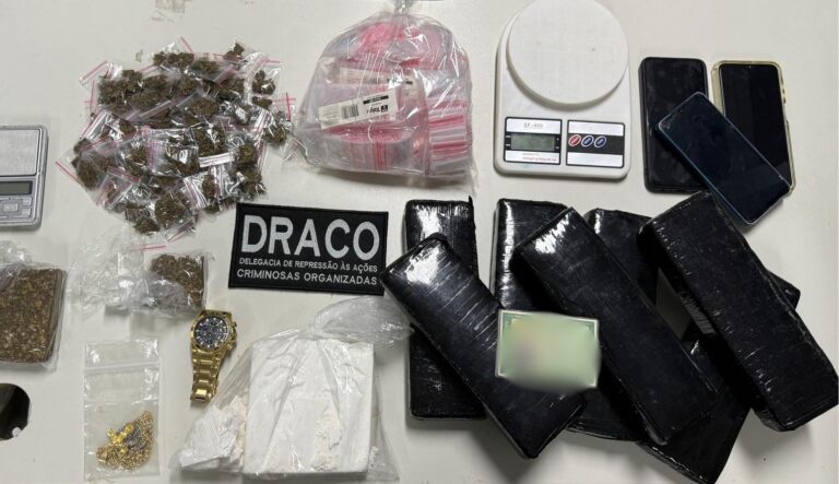Homem é preso em flagrante pela PCCE com 7 kg de drogas e joias